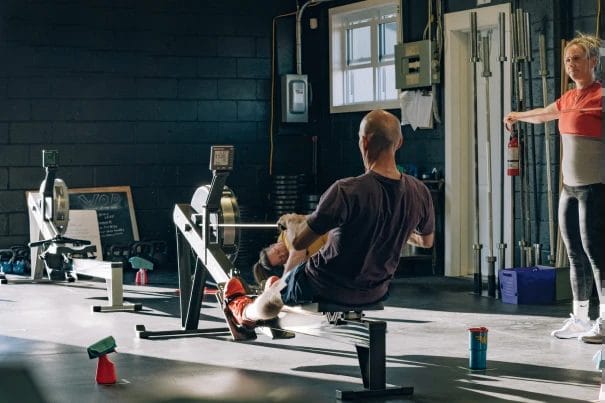 Rowing machine workout